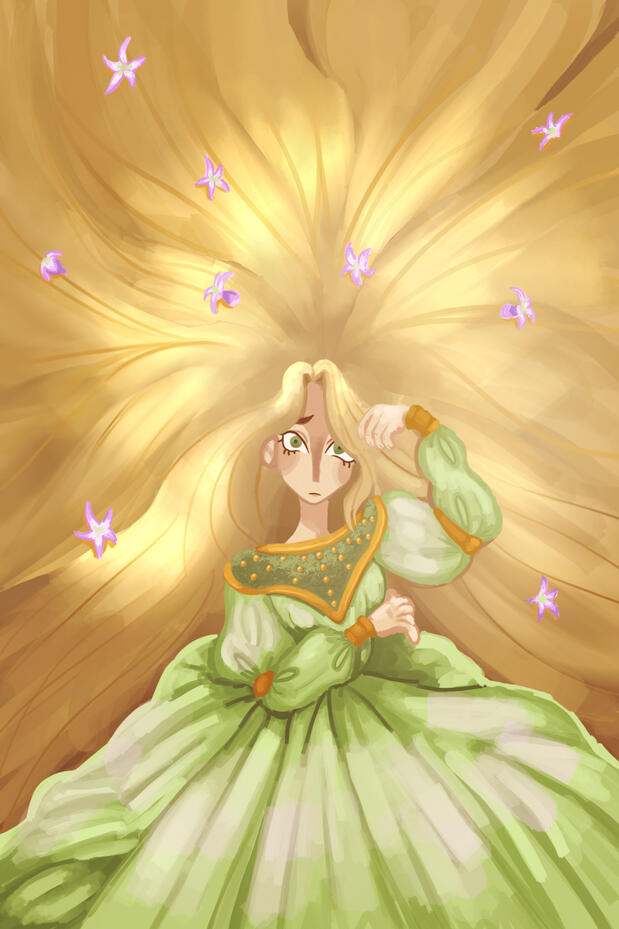 Rapunzel - Mockup Cover - Procreate