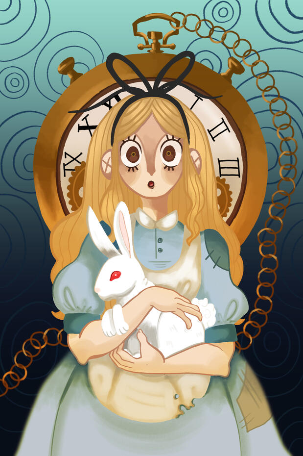 Alice's Adventures in Wonderland - Mockup Cover - Procreate