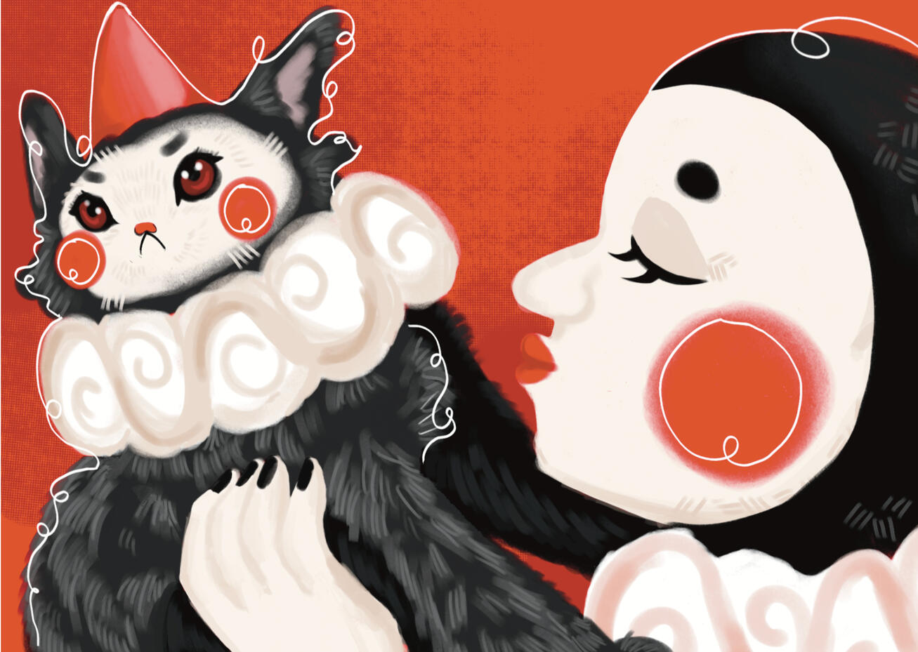 Kitten Around - Birthday Card Illustration - Procreate