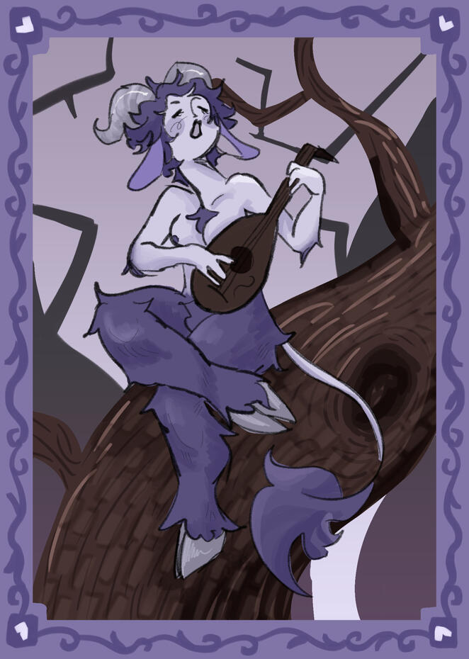 Satyr Bard - Procreate